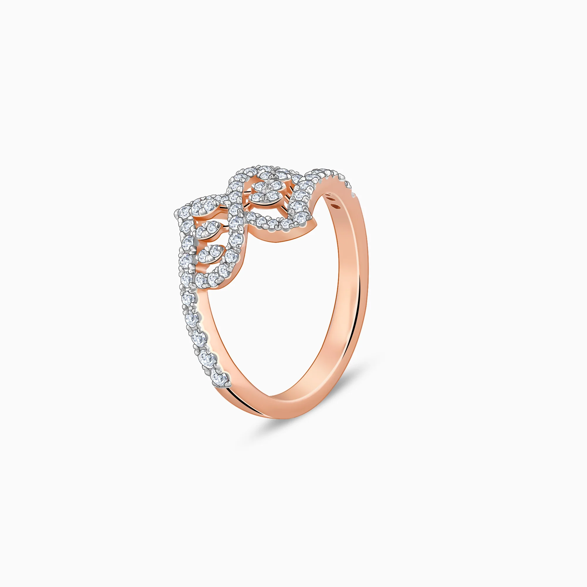 Rose Gold Zephyr Diamond Ring - Image 4