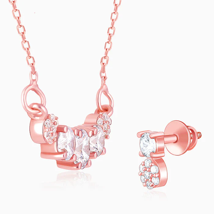 Rose Gold Zirconia Elegance Mangalsutra Set - Image 6