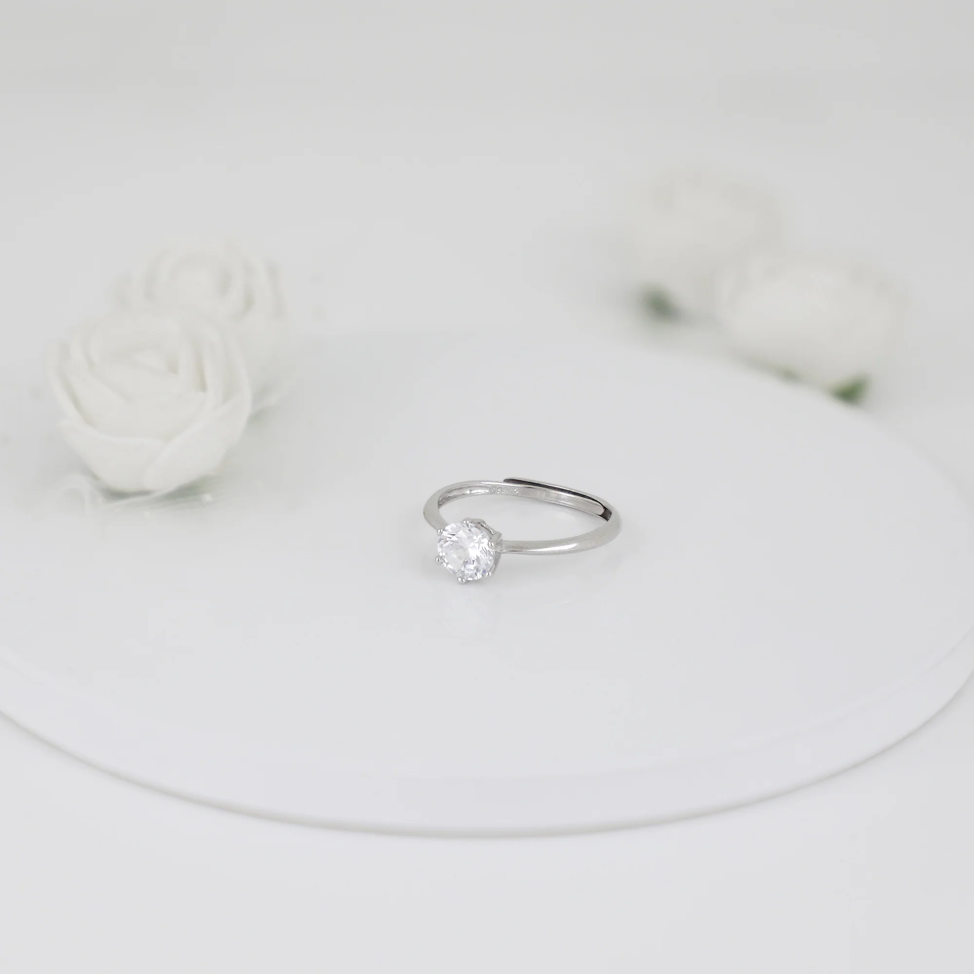 Silver Zircon Vintage Ring Set - Image 6