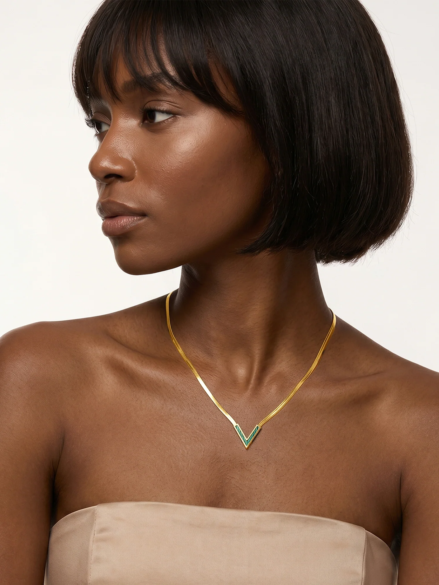 Sharp Babe Gold Plated Necklace - Image 3