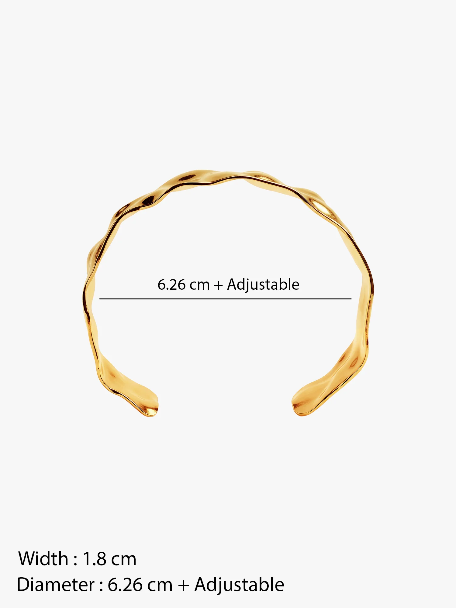 Sharp Energy Gold Plated Cuff Bracelet - Image 6
