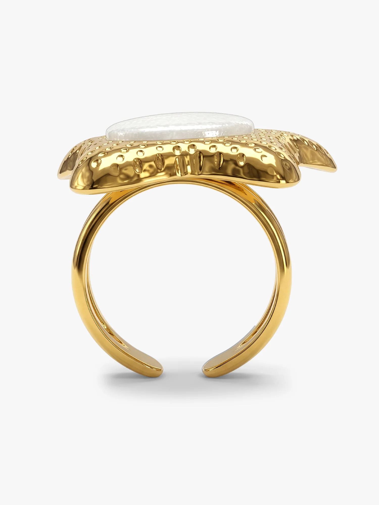 Shell Frame Gold Plated Ring (Size 15) - Image 5