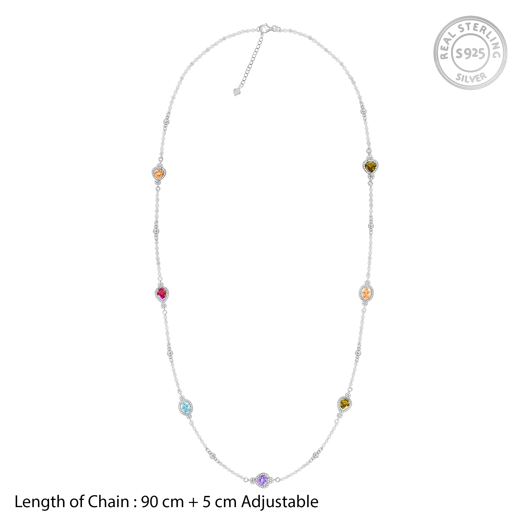 Silver Admiring Charm Necklace - Image 4