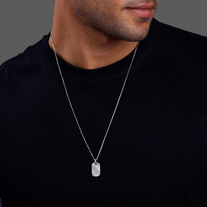 Silver Aegis Amulet Pendant with Box Chain For Him - Image 3