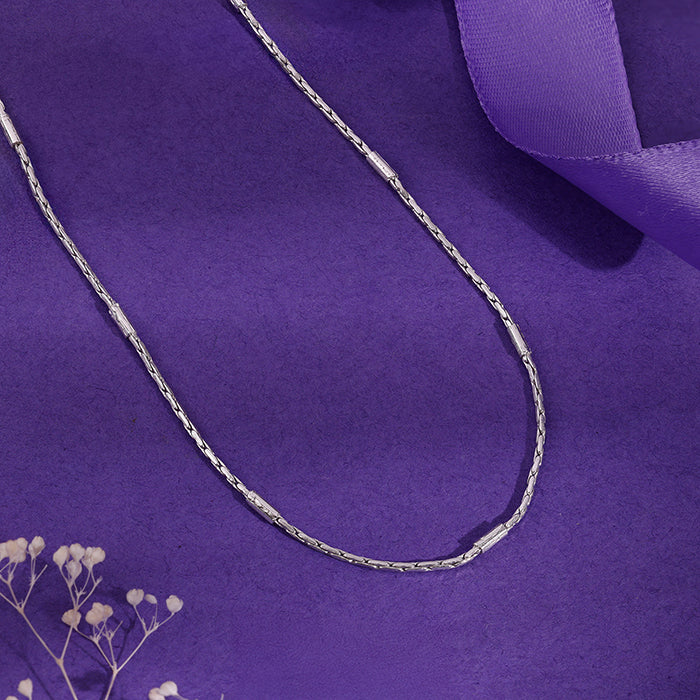 Silver Anchor with Bar Design Chain - Image 2