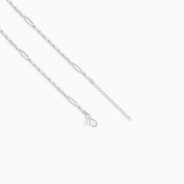 Silver Anchor with Bar Design Chain - Image 4
