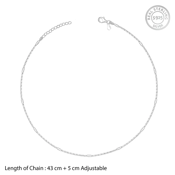 Silver Anchor with Bar Design Chain - Image 5