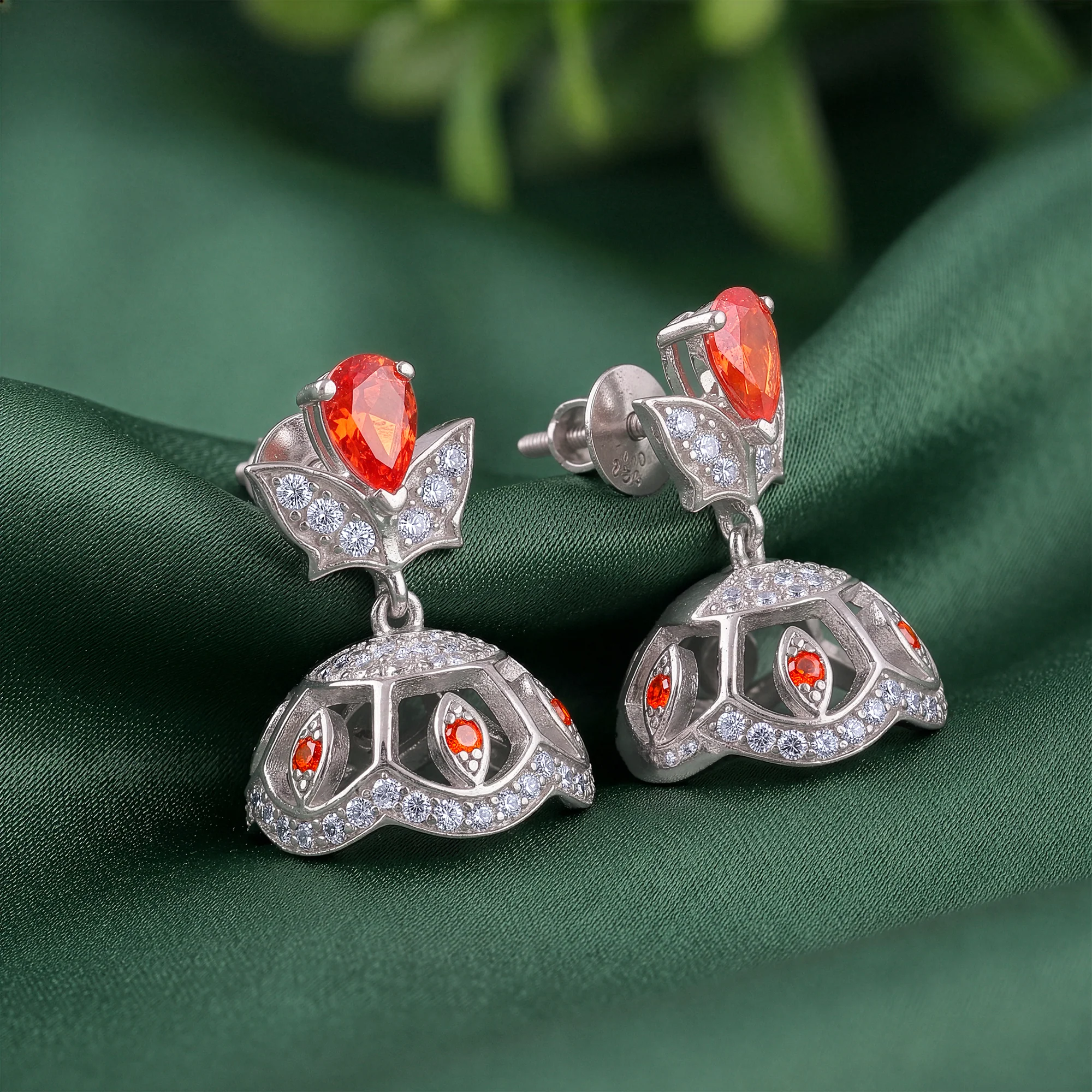 Silver Aphrodite Jhumki - Image 2