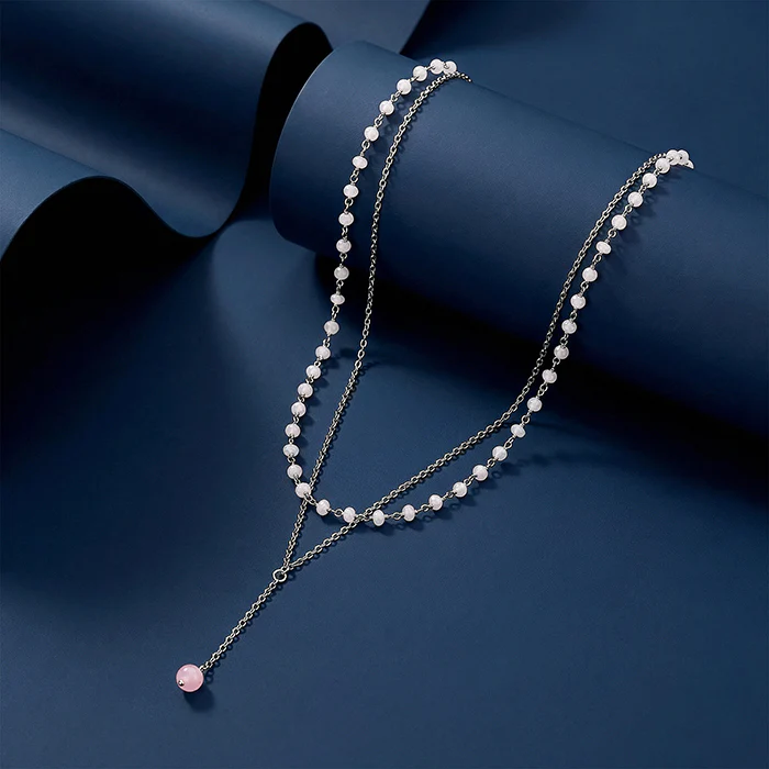 Silver Aria Layered Necklace - Image 2