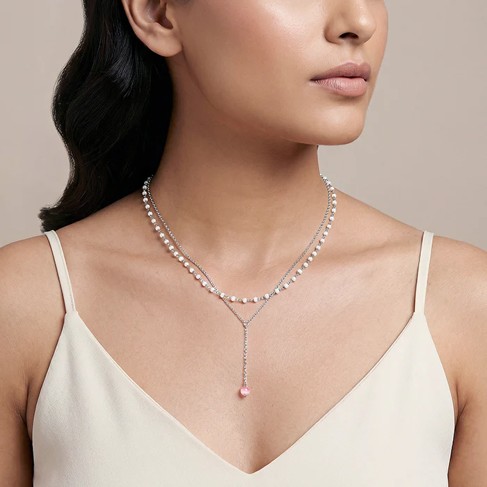Silver Aria Layered Necklace - Image 3