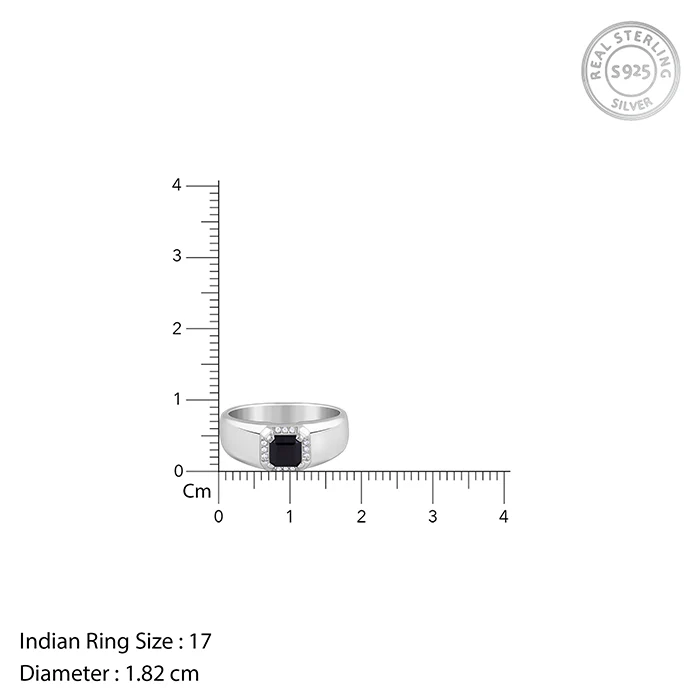 Silver Asphalt Ring For Him - Image 5