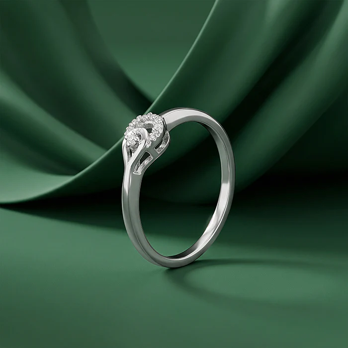 Silver Aurora Pear Ring - Image 2