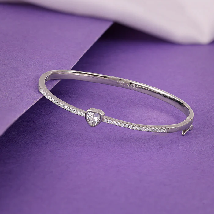 Silver Aww So Cute Bangle Bracelet - Image 2