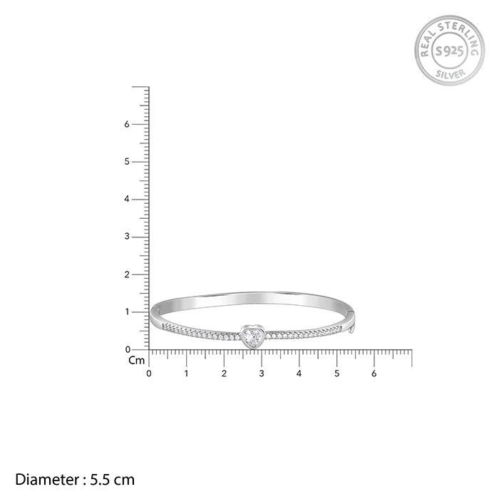 Silver Aww So Cute Bangle Bracelet - Image 5