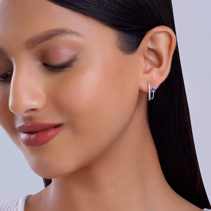 Silver Azure Aura Earrings - Image 3