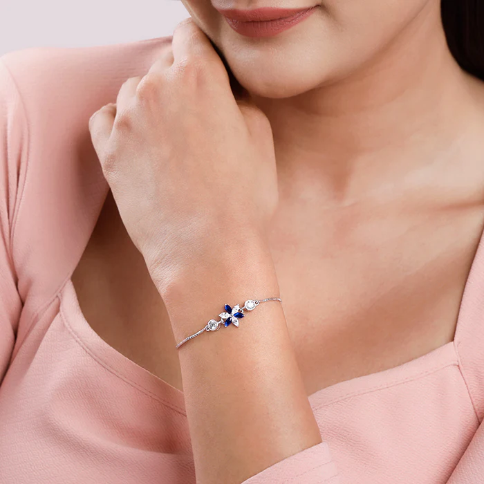 Silver Azure Bloom Bracelet - Image 3
