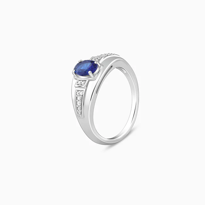 Silver Azure Sentinel Ring For Him - Image 4