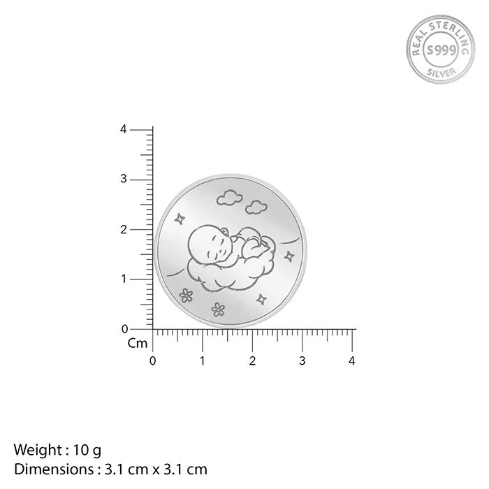 Silver Babyshower Coin - (10g) - Image 4