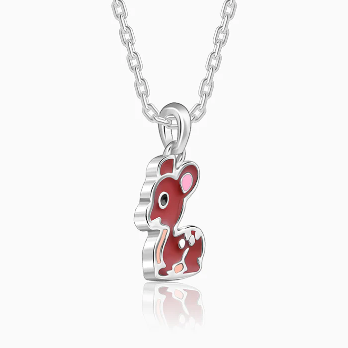 Silver Bamby Kids Pendant with Link Chain - Image 4