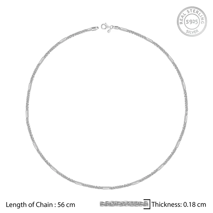 Silver Bar Anchor Chain For Him - Image 5