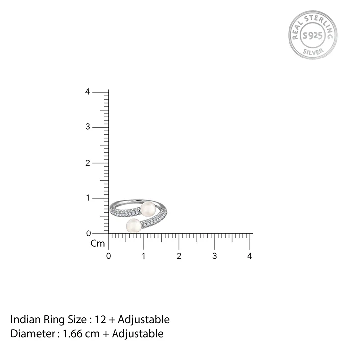 Silver Barbara Pearl Ring (Size 12) - Image 4