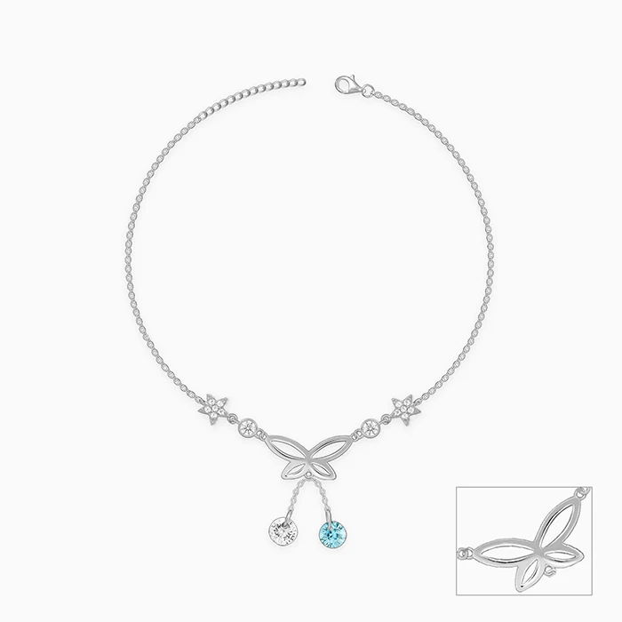 Silver Be A Butterfly Anklet - Image 3