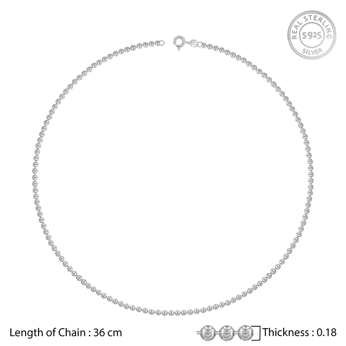 Silver Beaded Kids Chain - Image 5