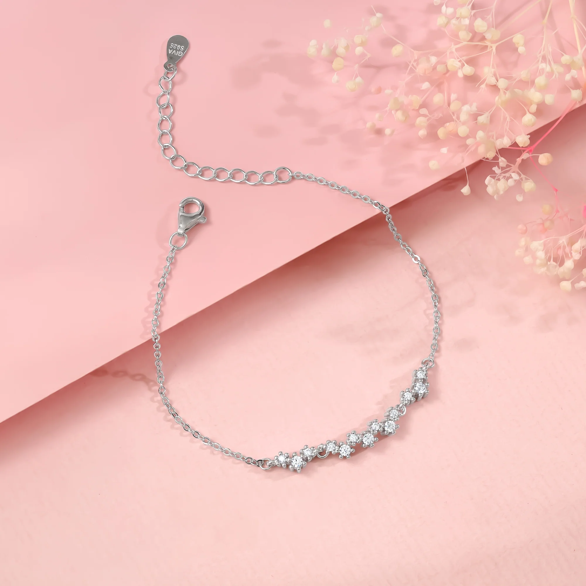 Silver Beautiful Glittering Bracelet - Image 2