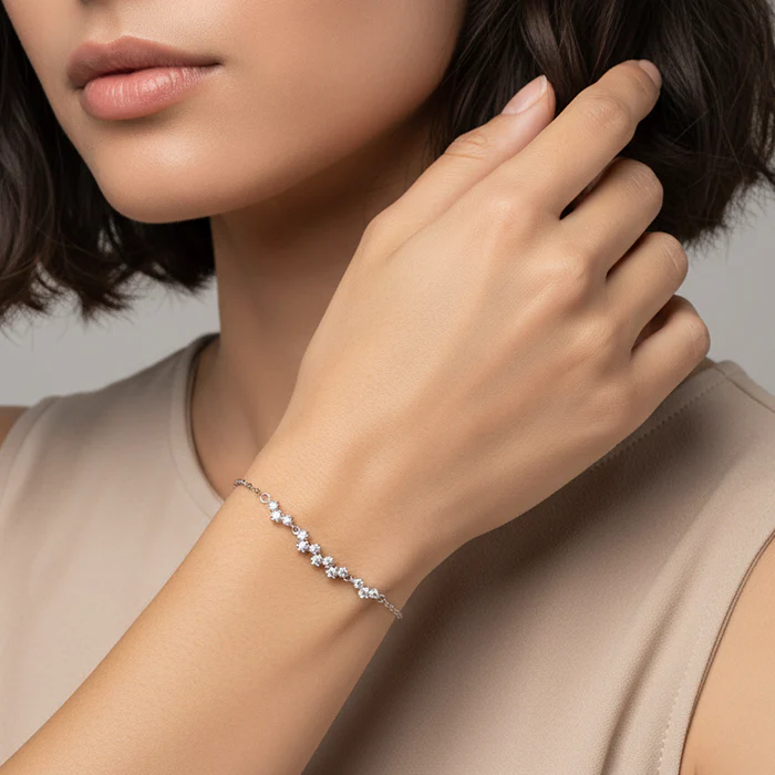Silver Beautiful Glittering Bracelet - Image 4