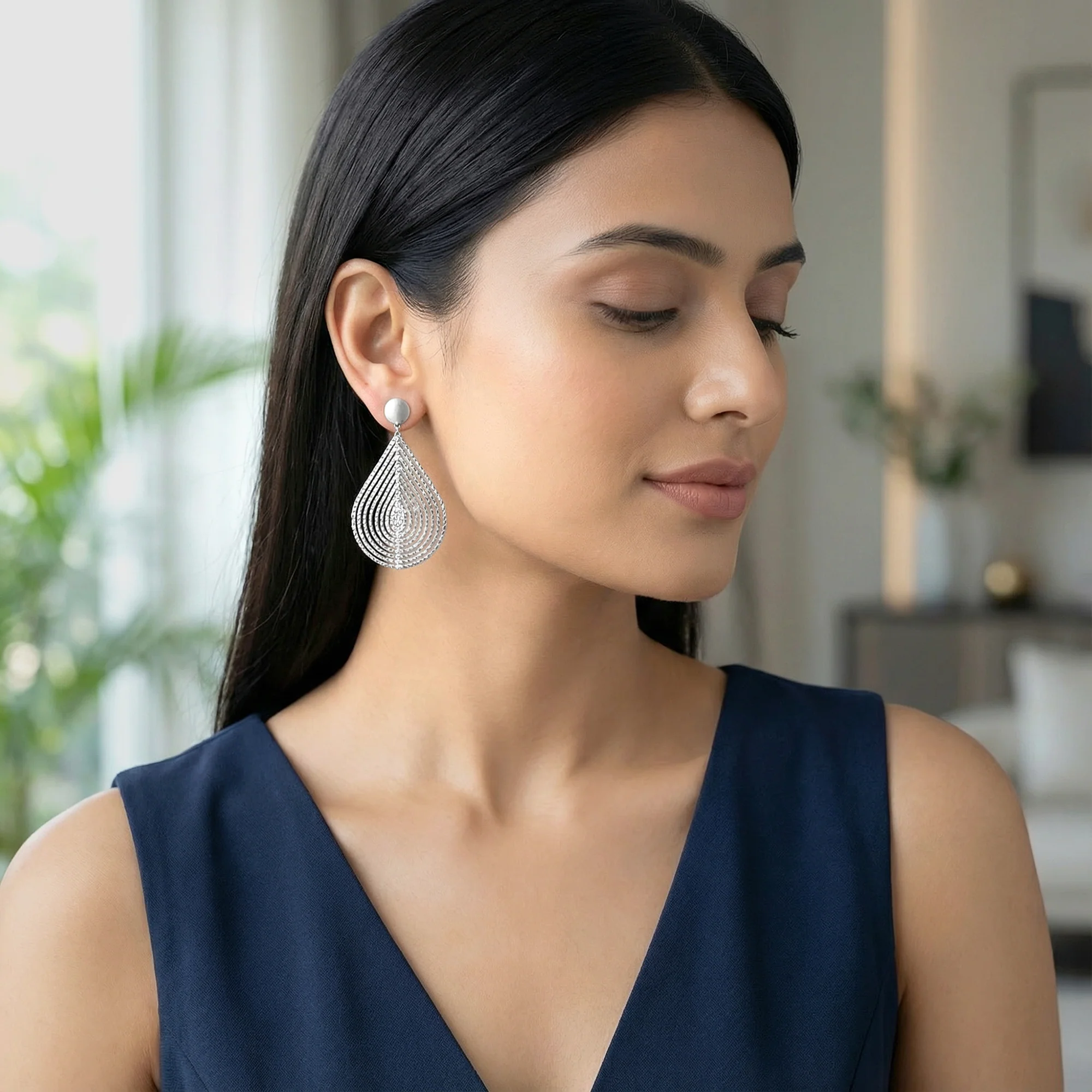Silver Believer Earrings - Image 2