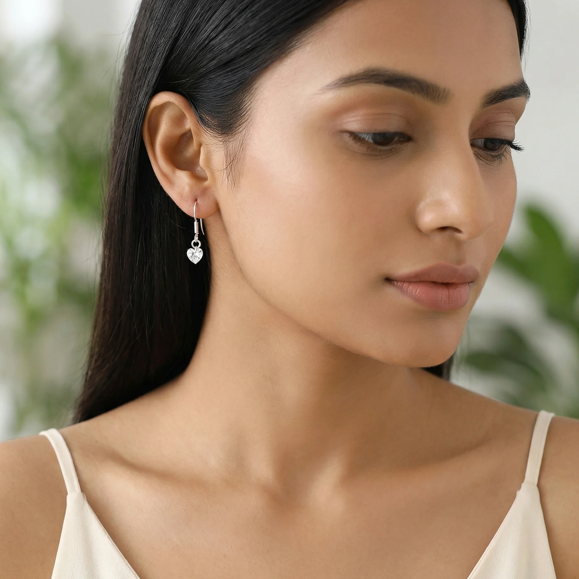 Silver Beyond Heart Earrings - Image 3