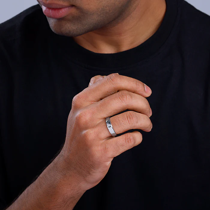Silver Blaze Ring for Him - Image 3