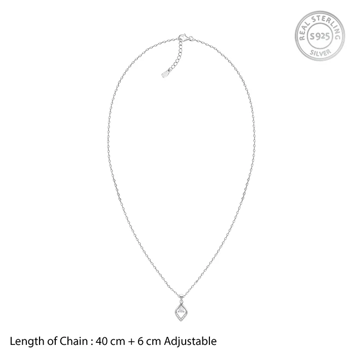 Silver Bling Queen Pendant with Link Chain - Image 6