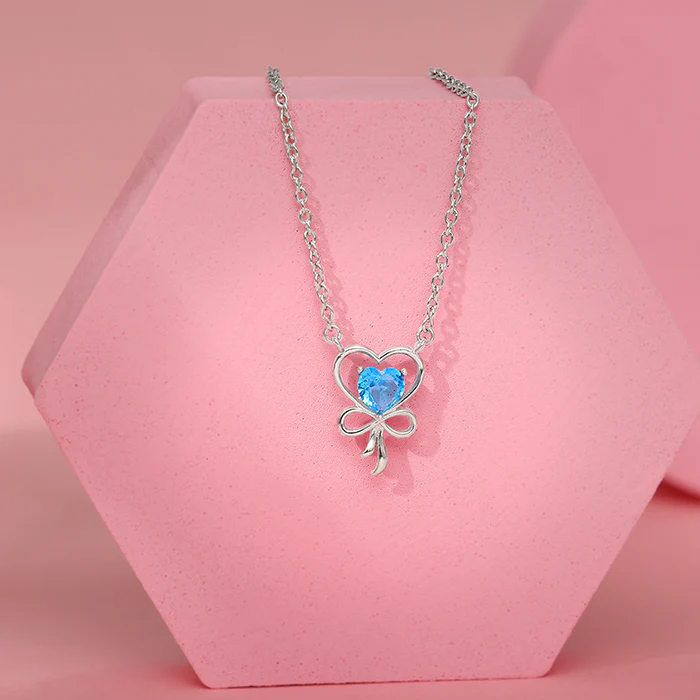 Silver Bonded Hearts Necklace - Image 2