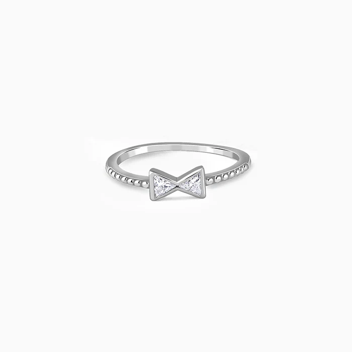 Silver Bow Bliss Ring