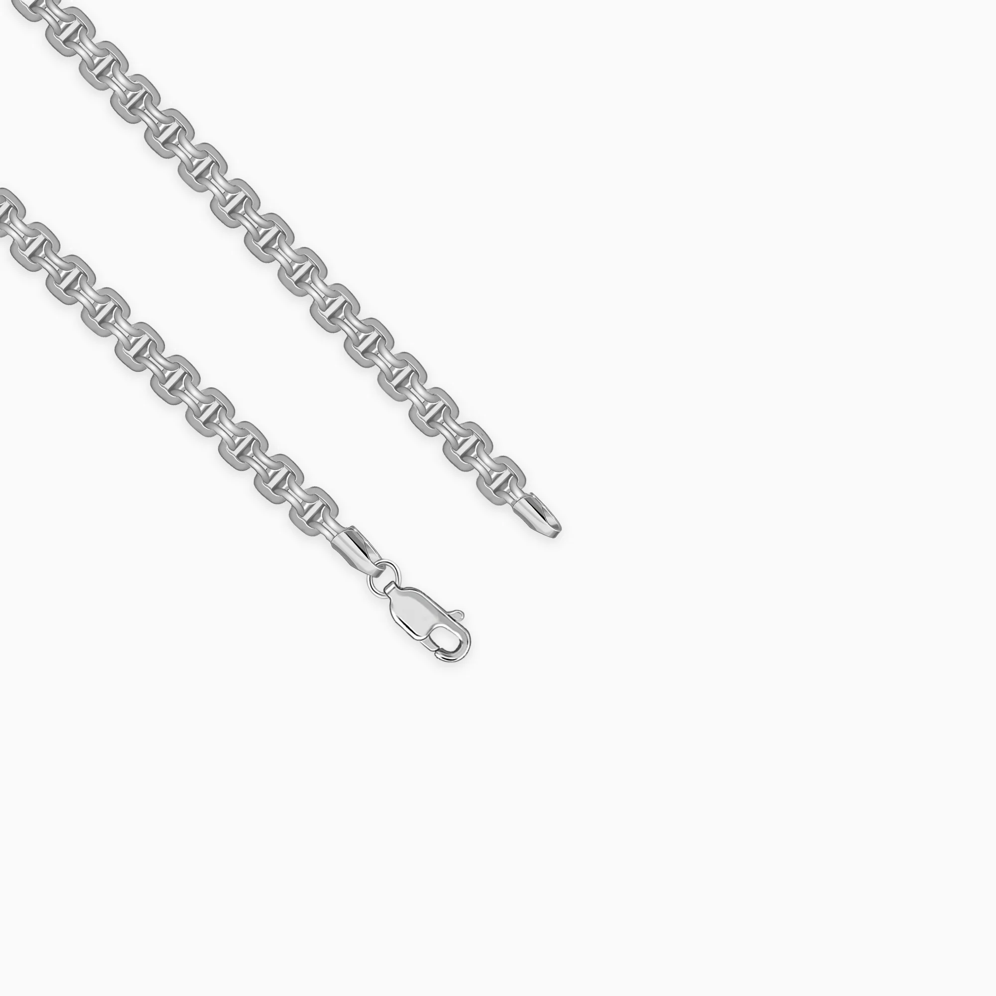 Silver Box Rolo Chain For Him - Image 4