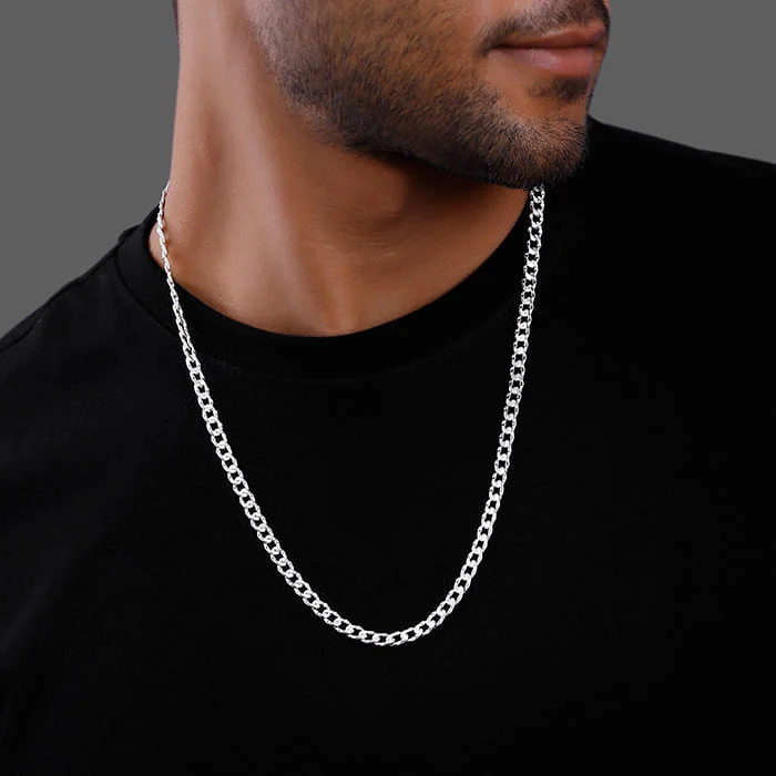 Silver Bravura Chain for Him - Image 3