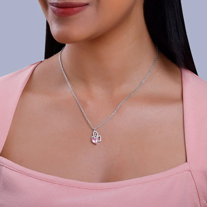 Silver Butterflies Desire Pendant With Link Chain - Image 3