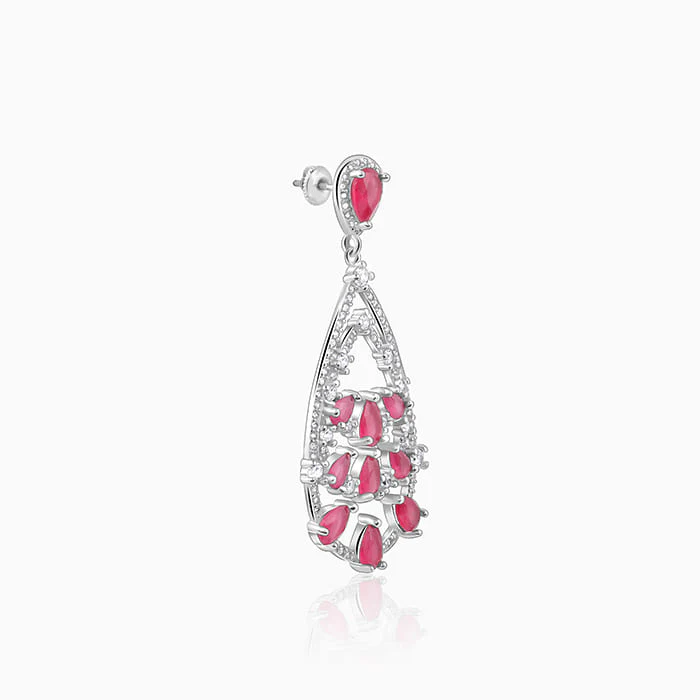 Silver Graceful Drop Earrings - Image 4