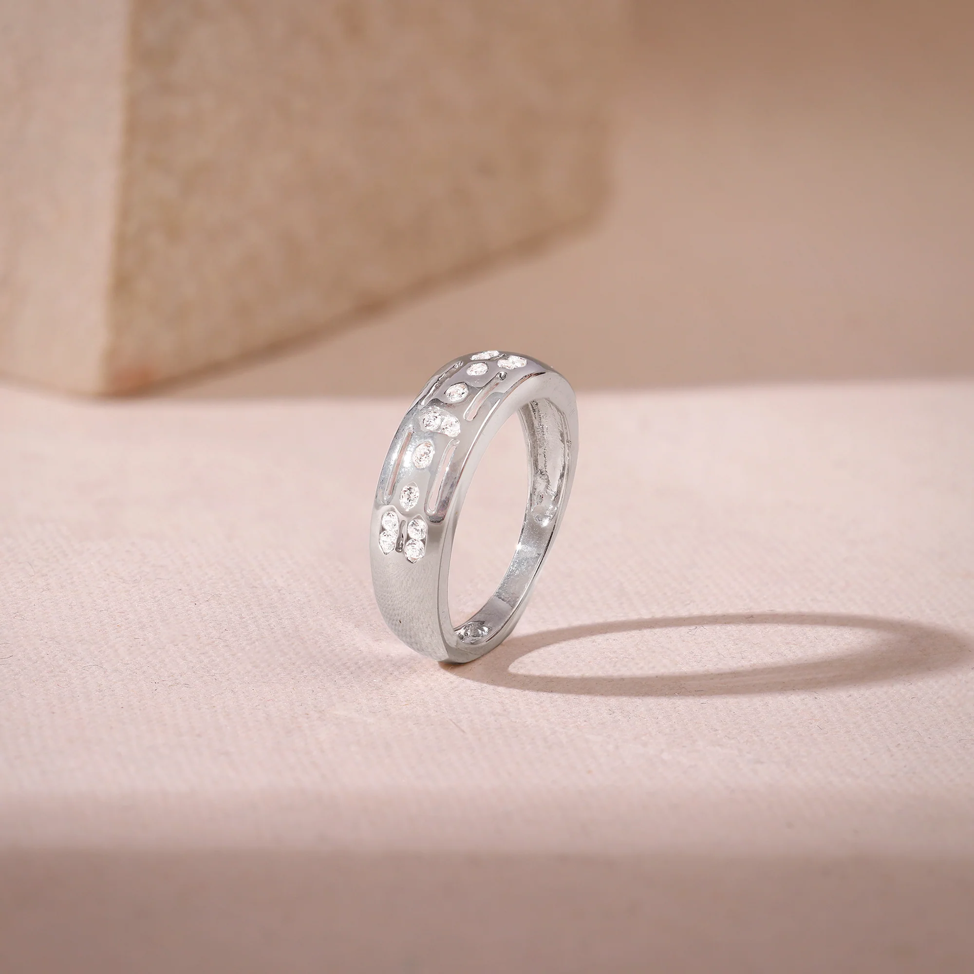 Silver Celestial Grid Ring For Him - Image 2