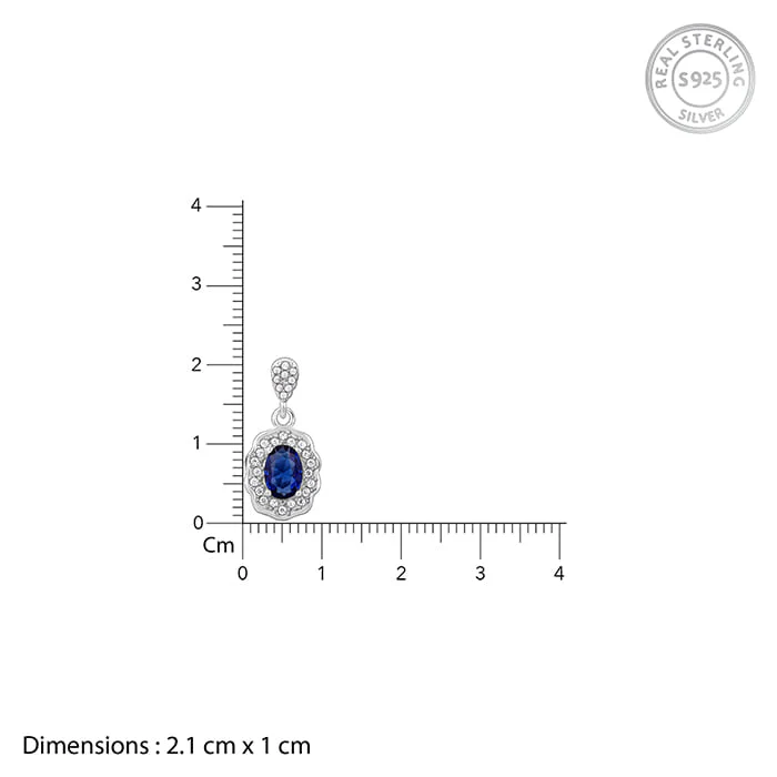 Silver Blue Floret Earrings - Image 5
