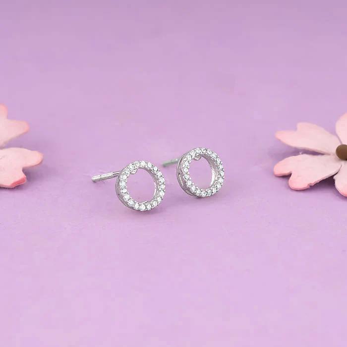 Silver Circle of Joy Earrings - Image 2
