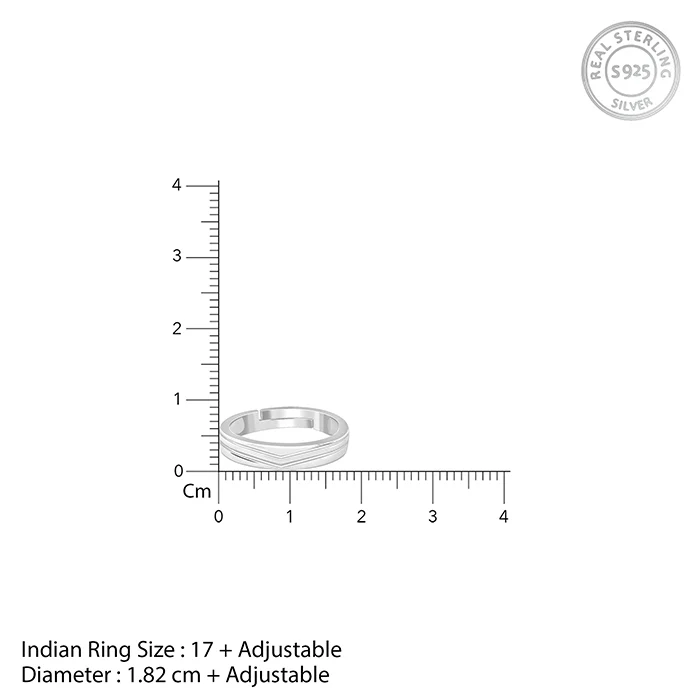 Silver Classic Minimal Ring For Him - Image 5