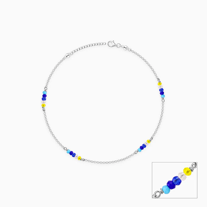 Silver Dawn Glow Anklet - Image 2