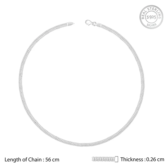 Silver Classic Style Chain For Him - Image 5