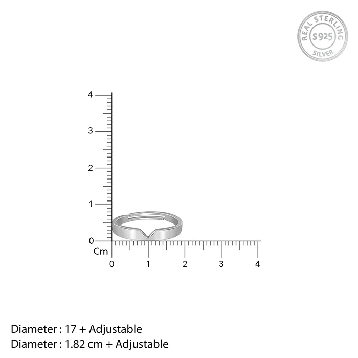 Silver Classic V Ring For Him - Image 6