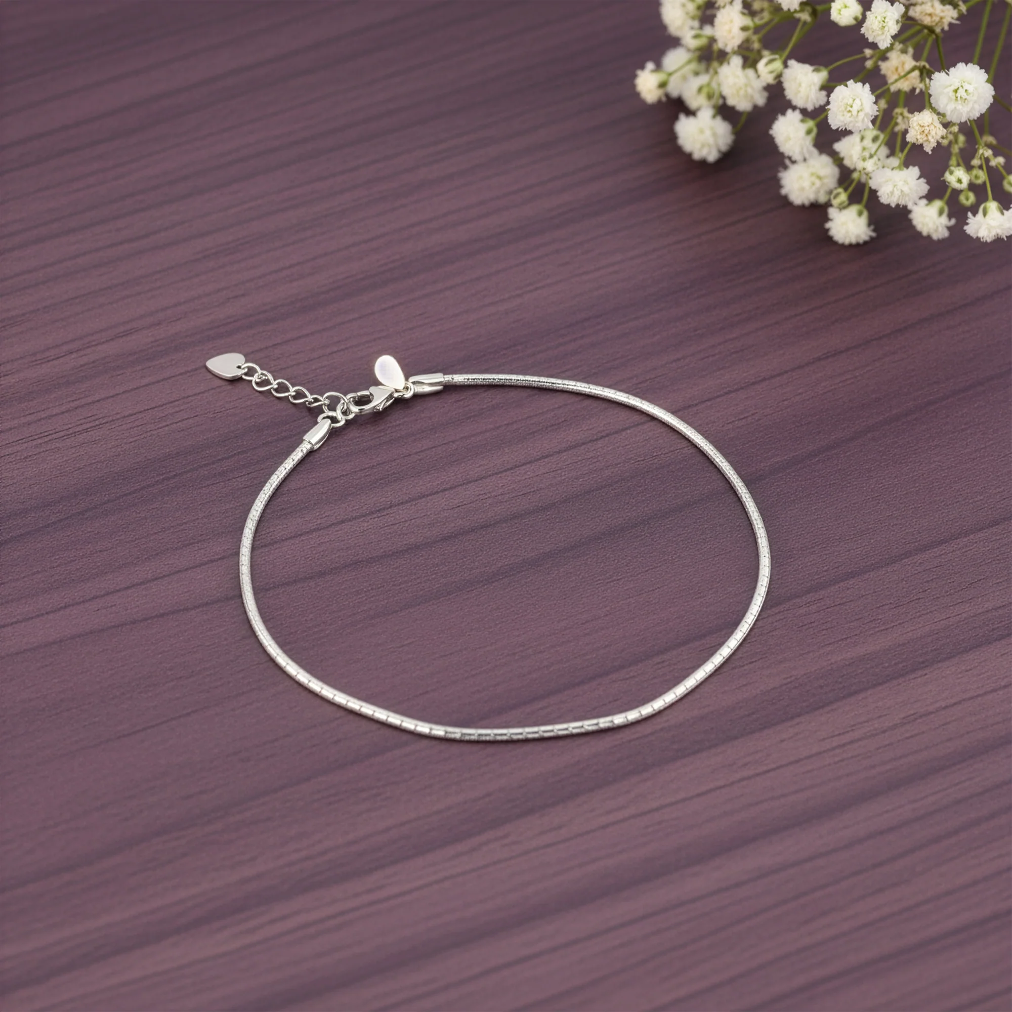 Silver Classy Anklet - Image 2