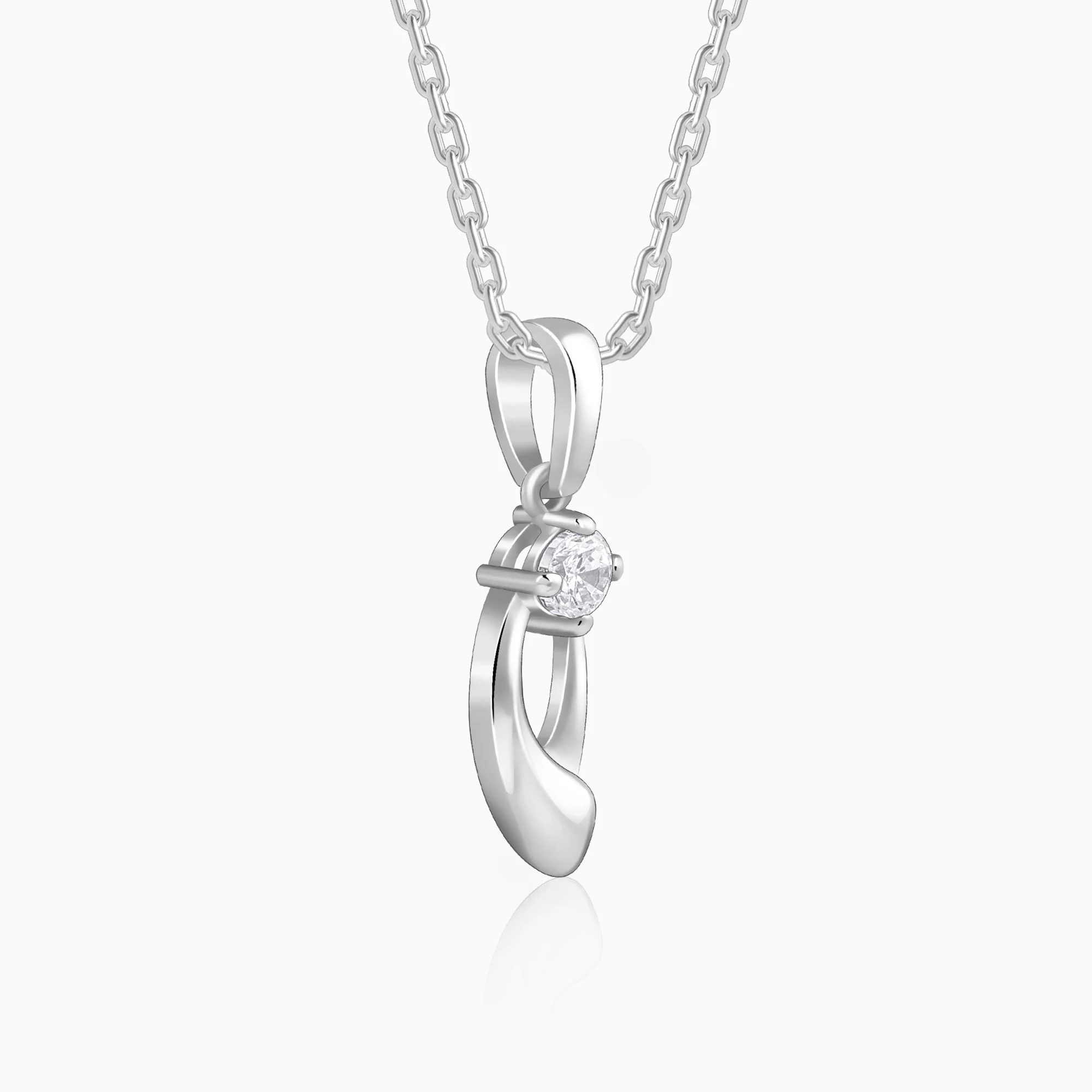 Silver Classy Beauty Pendant With Link Chain - Image 4