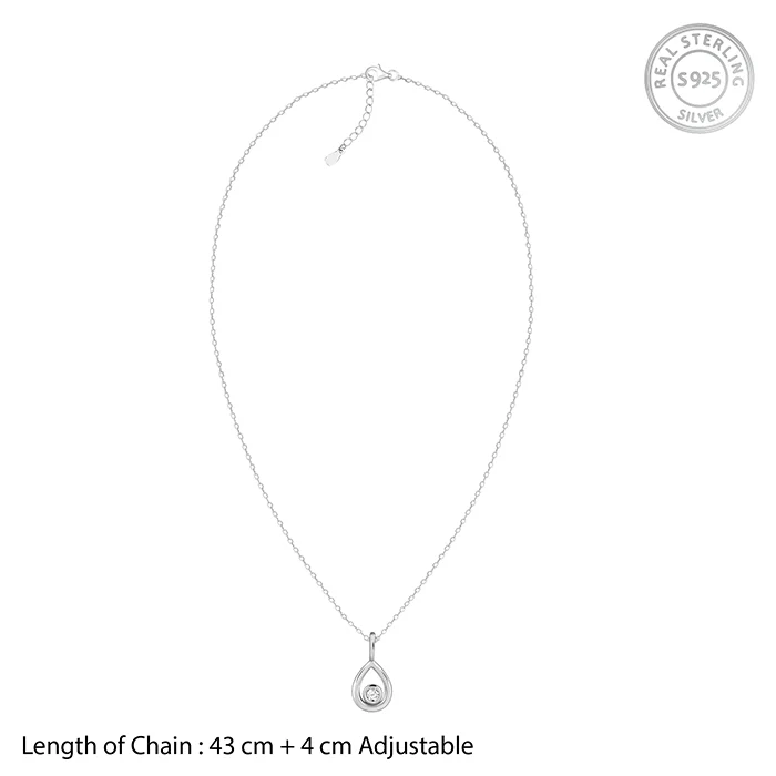 Silver Classy Pendant With Link Chain - Image 6