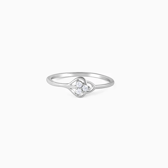 Silver Clover Ring